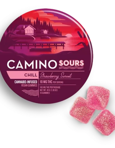 Camino Sours Strawberry Sunset Chill Gummies